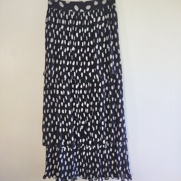 Fame and Partners Boho Tiered Maxi Skirt Polka Dots Elegant Chic - US Size 0 EUC - Picture 7 of 11